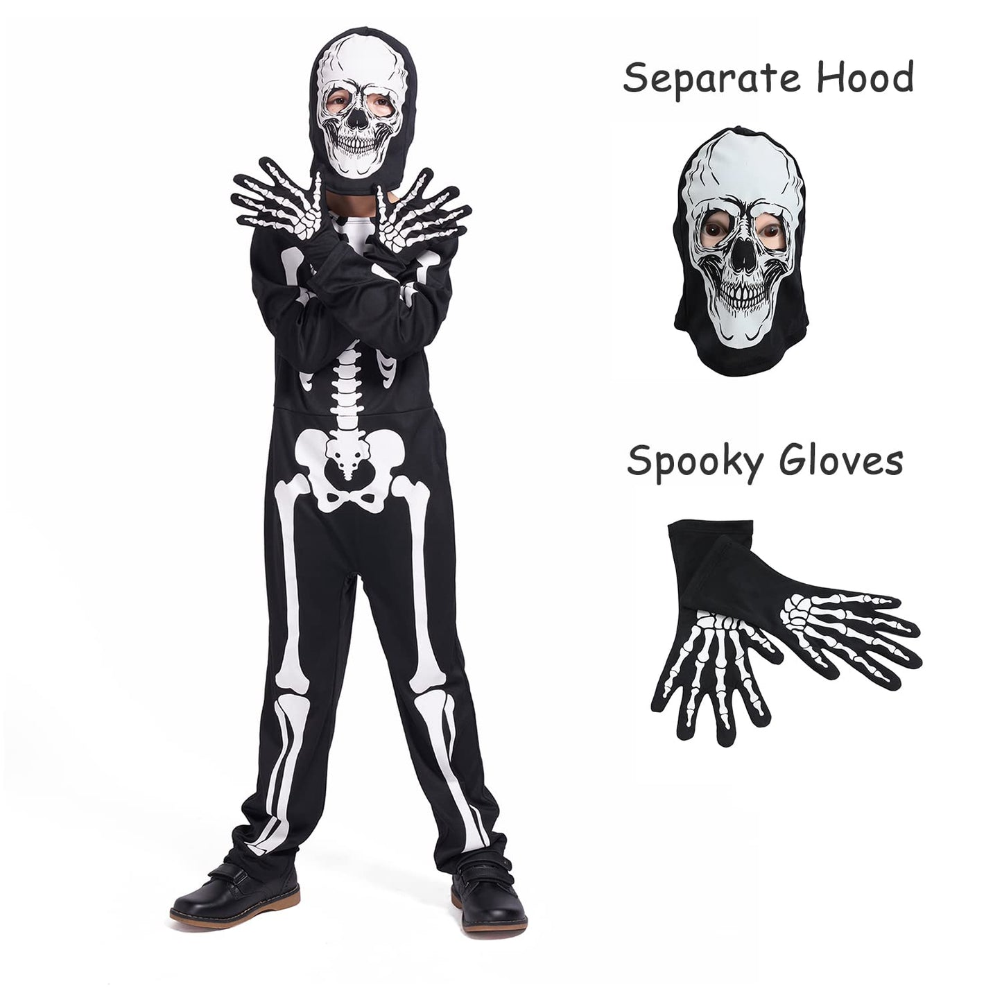 Sincere Party Glow In the Dark Skeleton White Bones Skeleton Costume