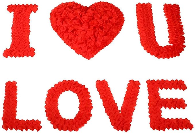 CODE FLORIST 1500 PCS Red Silk Rose Petals for Valentine's