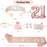 21st Birthday Gifts Decorations for Her Including 21st Cake Toppers