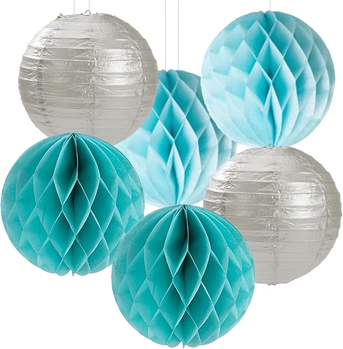 Purple-Blue Silver Frozen Christmas Party Decorations - 14pcs Winter