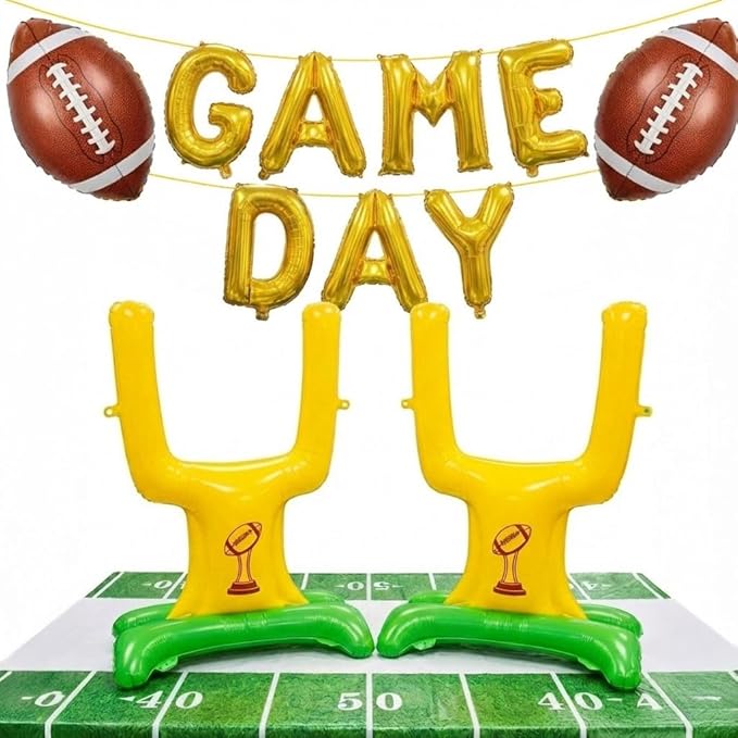 Football Party Decorations & with Football Goalpost Game Day Letter