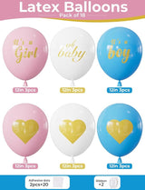 Gender Reveal Balloons - Pink and Blue Balloons 12 Inch Boy or Girl