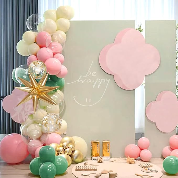 Sage Green Pink and Gold Balloon Arch Kit 156Pcs Blush Pastel Pink