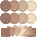 Qyeahkj 100Pcs Boho Baby Shower Decorations 7" Gradient Brown