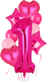 40 Inch Number Balloons Hot Pink 1 Anniversary Event Celebration