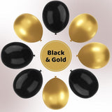 YMSZ Black and Gold Balloons, 67pcs 12 Inch Metallic Gold and Black