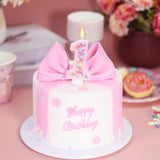 Sweet One Birthday Candles for Girls - Pink Number 1 Candle, First