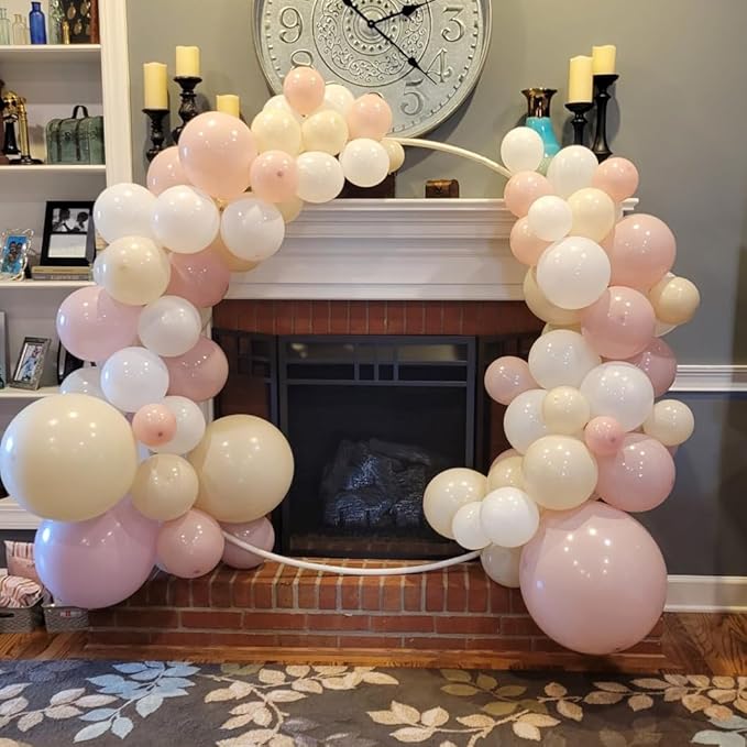Dusty Pink and Gold Balloons Set 60Pcs 12 Inch Retro Blush Pink