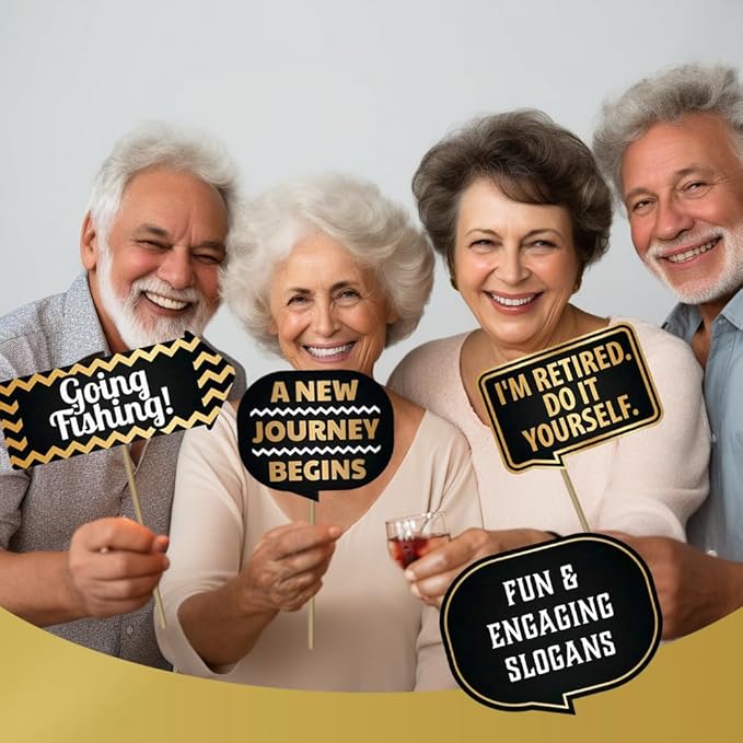Retirement Photo Booth Props European Made Retirement Party Supplies