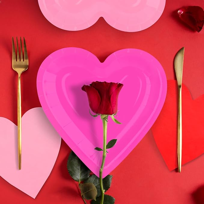 Valentine's Day Party Supplies Set for 48 Guests Romantic Heart