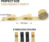 Captain Décor 4 Crepe Paper Streamers Rolls, 328ft Pack of 4 Gold and