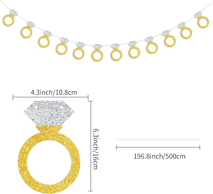 Diamond Ring Banner Engagement Banner Bachelorette Party Banner