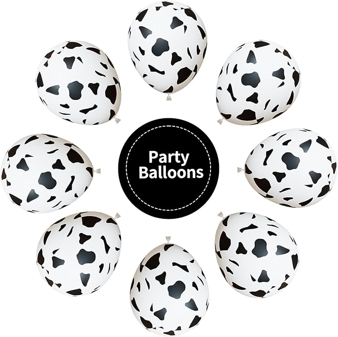 Cow Print Balloons, 67pcs 12 Inch Cow Balloons for Birthday, Farm