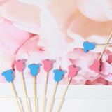 100Pcs Baby Gender Reveal Cocktail Picks Boy or Girl Theme Decor