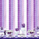 Purple White Lavender Party-Decorations Streamers-Garland - 12pcs