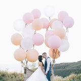 24 Inch Latex Round Balloons 5 Pack Light Pink Thick Big Balloons for