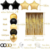 Black and Gold Party Birthday Decorations Men Black Happy Birthday
