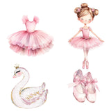 Honoson 4 Pcs Large 24" x 32" Ballerina Dancer Cardboard Cutouts, Pink
