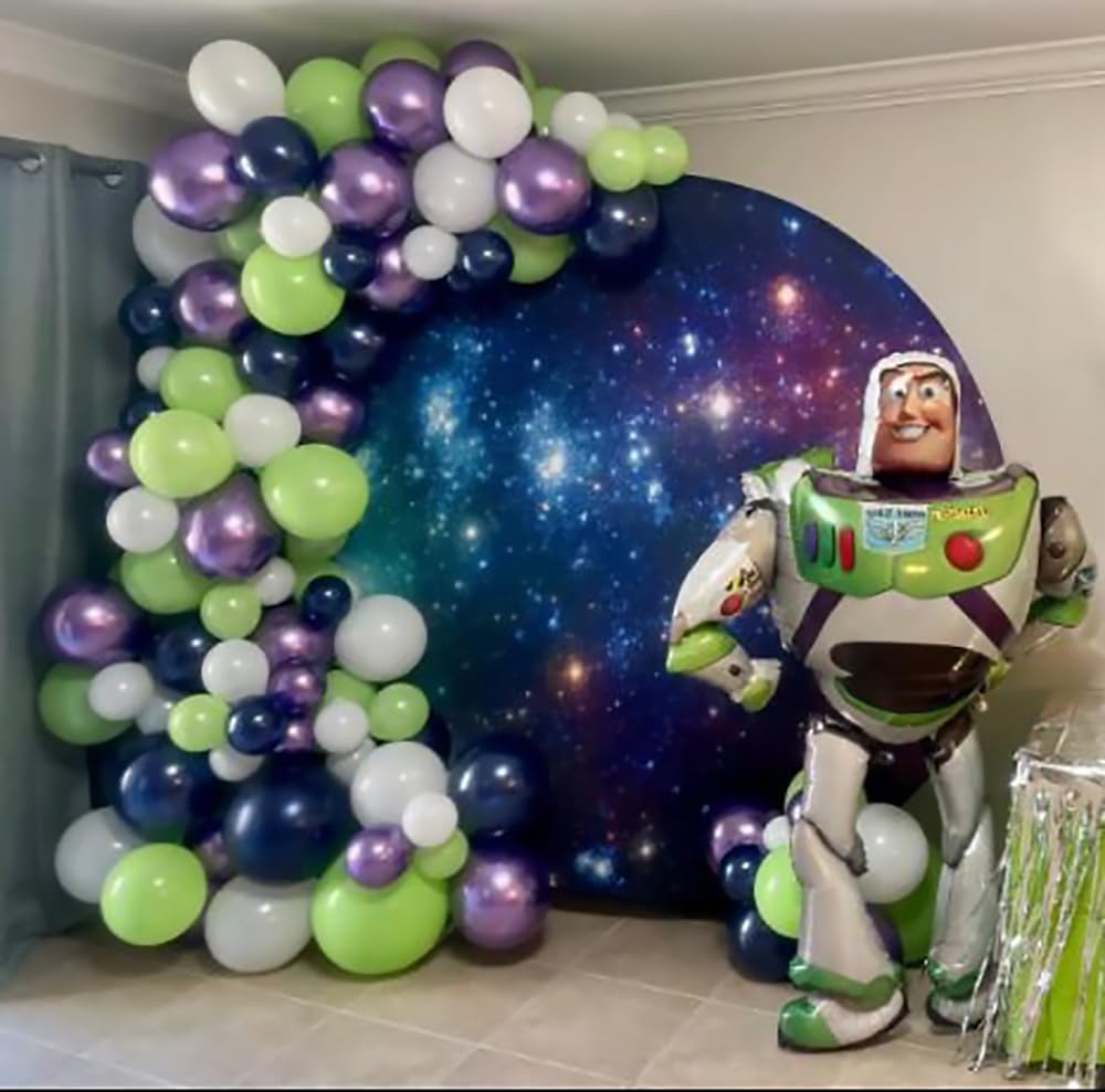 Boy Story Balloon Arch Garland Green Purple Balloon Kit for