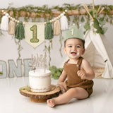Wild One High Chair Banner For 1st Birthday Party Boy