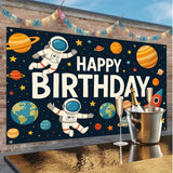 Space Birthday Decorations Banner 71x43 Inch, Large Outer
