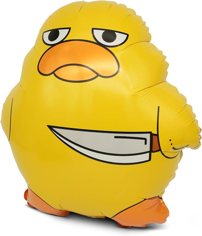 XL Funny Foil Balloons (2 Pack) – Duck with Knife, Prank Party