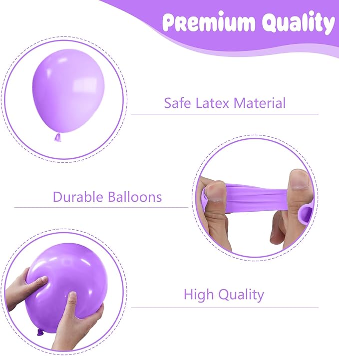 Pastel Easter Balloons,12 Inch Macaron Pink Blue Purple Green Yellow