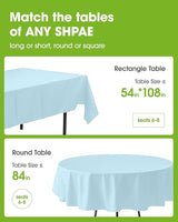 Pureegg Plastic Table Cloth Disposable 10 Pack, 54 x 108 Inch Table #5