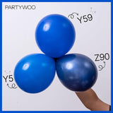 PartyWoo Royal Blue Balloons 140pcs Different Sizes Pack of 18 12 10