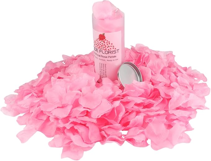 CODE FLORIST 1100 PCS Pink Silk Rose Petals for Valentine's