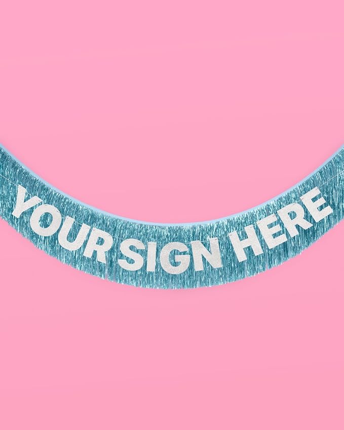 xo Fetti Blue Fringe Banner 5 Ft Bachelorette Party Decorations