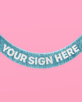 xo Fetti Blue Fringe Banner 5 Ft Bachelorette Party Decorations