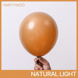 PartyWoo Light Brown Balloons 50 pcs 12 Inch Caramel Brown Tan Boho