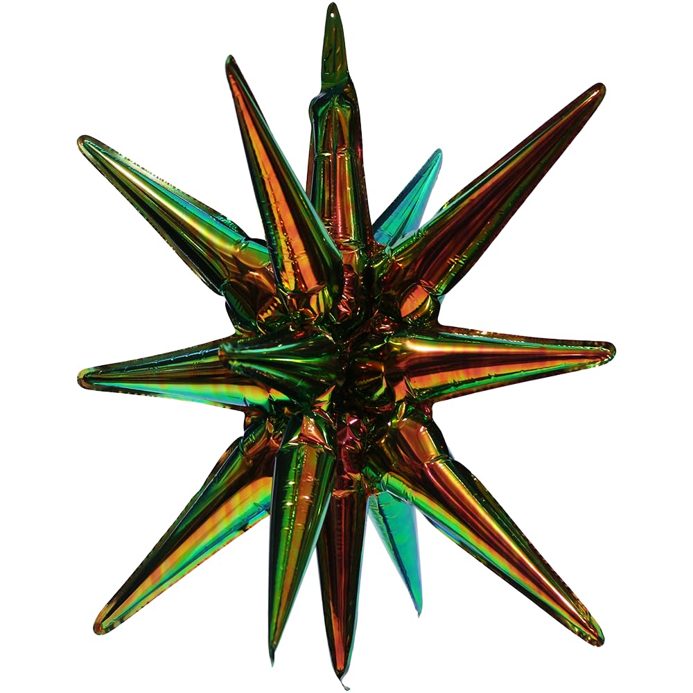 Dazzle Black Green Balloon 14-Pointed One-Piece Star Explosion Balloon