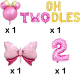 Oh Twodles Balloons Pink Second Birthday Cake Topper 2nd Banner