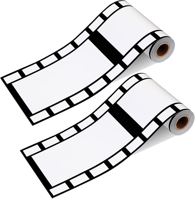 Gejoy 2 Rolls Filmstrip Tape Movie Party Decorations Filmstrip