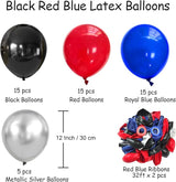 Black Red and Blue Balloons, 50PCS Red and Blue Party Balloons,