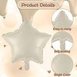35th Birthday Decor, Cream Brown Tan Helium Number 35 Balloon, Heart