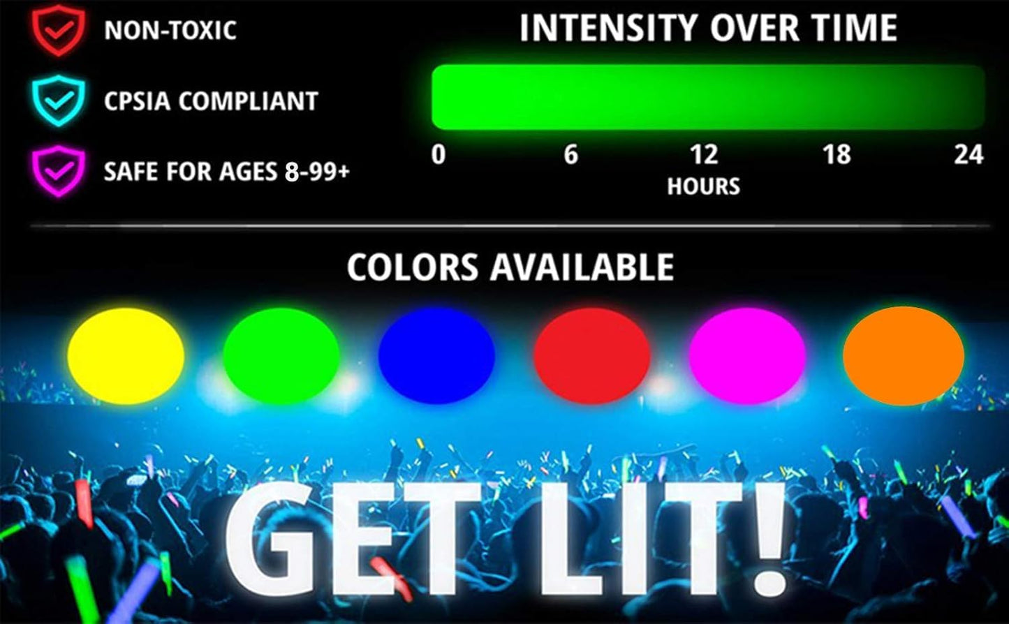 Glow Fever Glow Sticks Bulk 200ct Premium Glow In The Dark Light Up