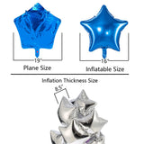 Blue Star Balloon 18 Inches Foil Balloons Mylar Helium Balloons for