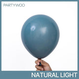 PartyWoo Slate Blue Balloons 100pcs Different Sizes Pack of 18 12 10