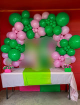 Pink and Green Balloons - Latex Balloons 12 Inch Dark Pink Balloon