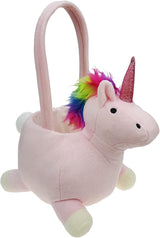 3D Unicorn Plush Basket Easter Egg Hunting Basket Cute Animal Plush
