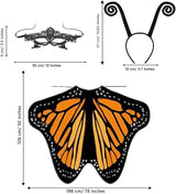 Halloween Butterfly Wings Costume for Womens Moth Wings Butterfly