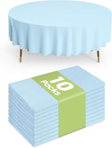 Pureegg Plastic Table Cloth Disposable 10 Pack, 84'' Round Table #4
