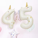 Unicorn Number 5 Balloon PartyDeco 36.5 Inch Holographic Foil