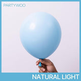 PartyWoo Baby Blue Balloons 140pcs Different Sizes of 18 12 10 5 Inch