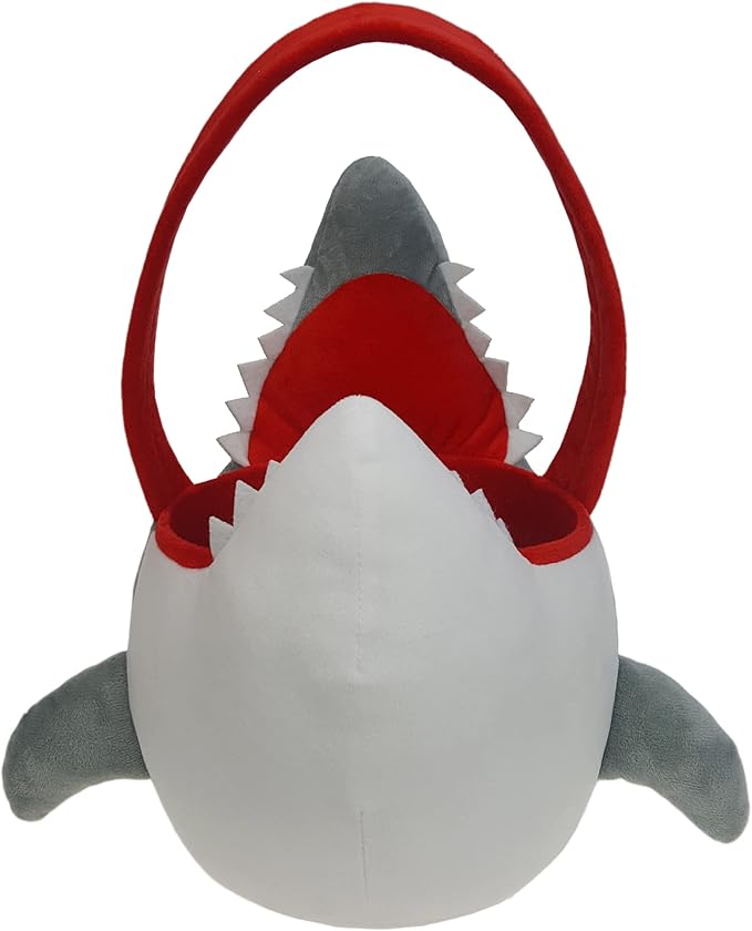 3D Shark Plush Basket Easter Egg Hunting Basket Cute Animal Plush