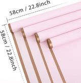 NESCCI 20 Sheets Pastel Pink Floral Bouquet Wrapping Paper -
