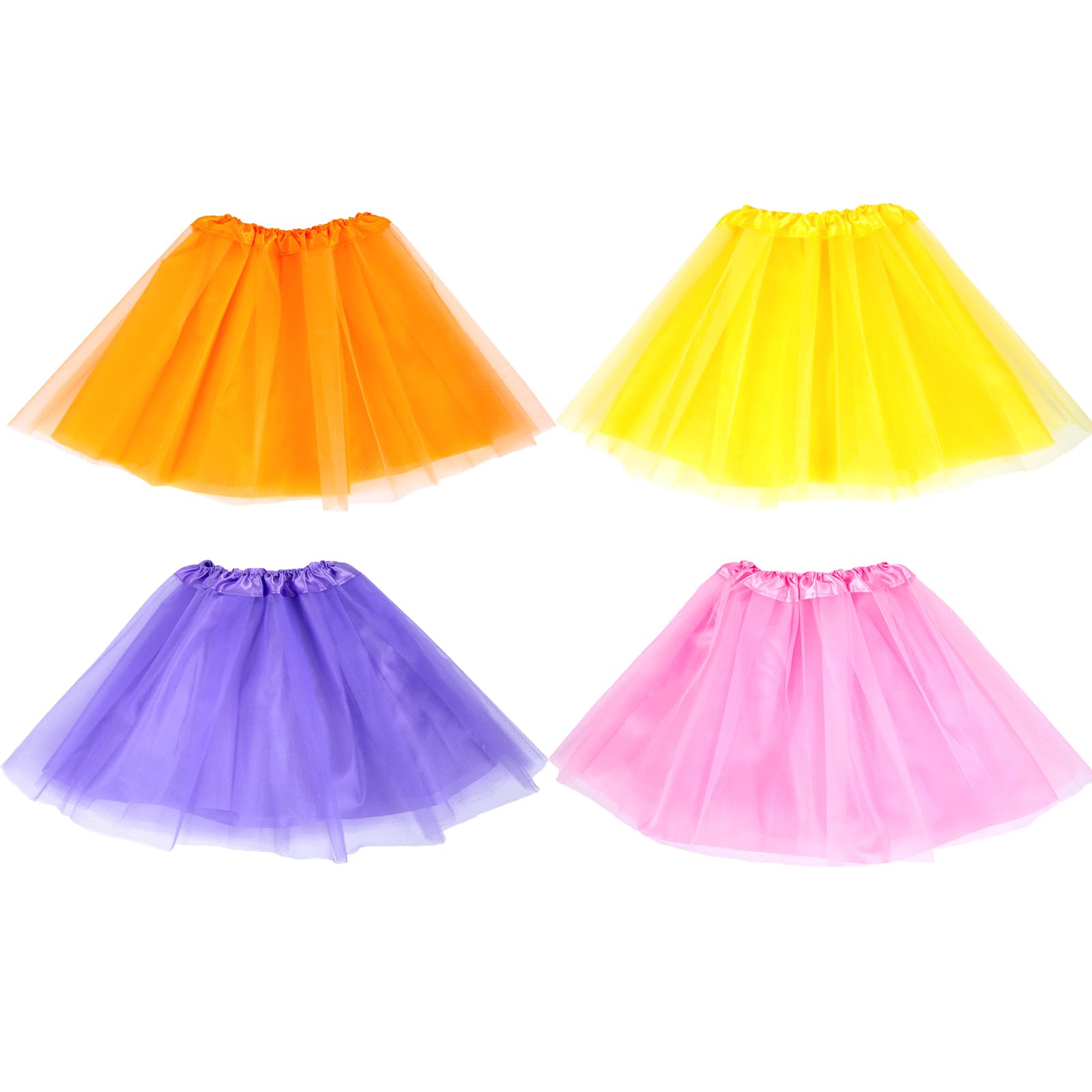 Koogel 4PCS Tutu for Toddler Girls, Multicolor Skirts for Toddler